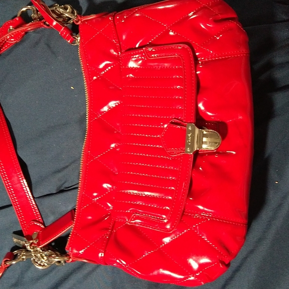 Shiny red coach purse Clearance